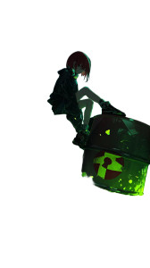 Emo Girl Dj Vinyl Car Decal Sticker – Waterproof & UV-Resistant 8"