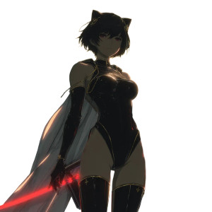 Anime Warrior Girl V7 Vinyl Car Decal Sticker – Waterproof & UV-Resistant 8"