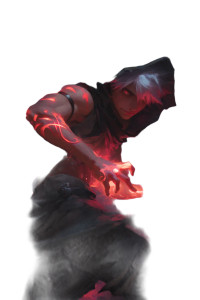 Fire Ifrit Kineticist Vinyl Car Decal Sticker – Waterproof & UV-Resistant 8"