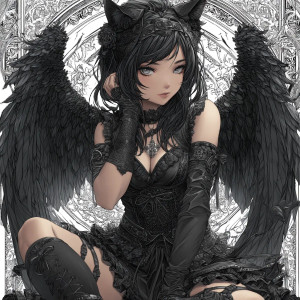 Goth Anime Girl V18 Vinyl Car Decal Sticker – Waterproof & UV-Resistant 8"