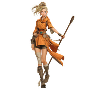 Young Monk Warrior Vinyl Car Decal Sticker – Waterproof & UV-Resistant 8"