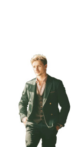 Elegant Blond Man Vinyl Car Decal Sticker – Waterproof & UV-Resistant 8"