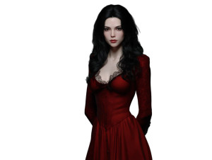 Vampire Noble Lady Vinyl Car Decal Sticker – Waterproof & UV-Resistant 8"