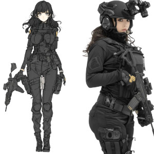 Futuristic Swat Uniform Vinyl Car Decal Sticker – Waterproof & UV-Resistant 8"