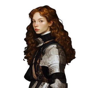 Noble Knight Maiden V2 Vinyl Car Decal Sticker – Waterproof & UV-Resistant 8"