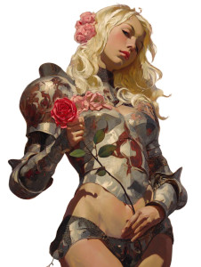 Female Knight Portrait V2 Vinyl Car Decal Sticker – Waterproof & UV-Resistant 8"