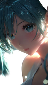 Hatsune Miku Close-Up V2 Vinyl Car Decal Sticker – Waterproof & UV-Resistant 8"