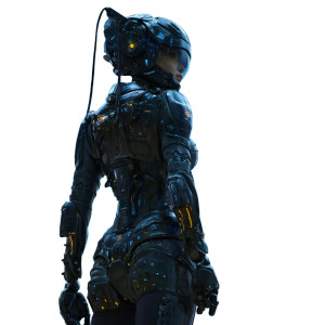 Cyberpunk Mecha Warrior V2 Vinyl Car Decal Sticker – Waterproof & UV-Resistant 8"