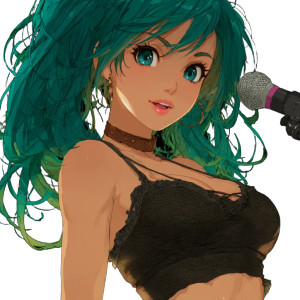 Miku V2 Vinyl Car Decal Sticker – Waterproof & UV-Resistant 8"