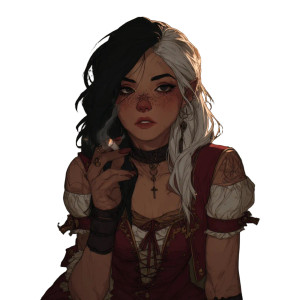 Gothic Half-Elf Woman Vinyl Car Decal Sticker – Waterproof & UV-Resistant 8"