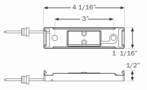 Durable Plastic Bracket | For MC-67 Lights | Chrome Finish