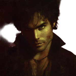 Damon Salvatore Overpainted V2 Vinyl Car Decal Sticker – Waterproof & UV-Resistant 8"