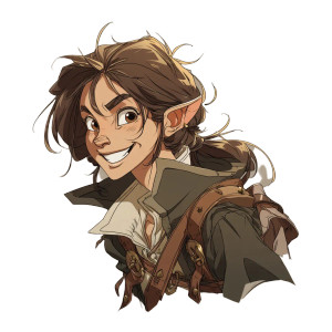 Happy Elf Bard Vinyl Car Decal Sticker – Waterproof & UV-Resistant 8"