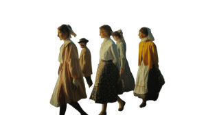 Victorian Lakeside Stroll Vinyl Car Decal Sticker – Waterproof & UV-Resistant 8"