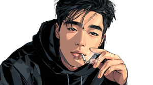 Manga Smoking Youth Vinyl Car Decal Sticker – Waterproof & UV-Resistant 8"