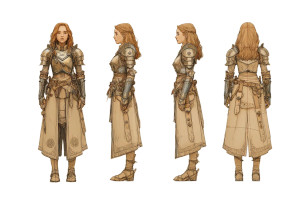 Fantasy Warrior Turnaround Vinyl Car Decal Sticker – Waterproof & UV-Resistant 8"