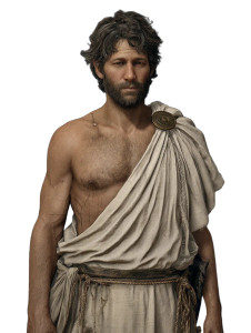 Weather-Worn Greek Hero Vinyl Car Decal Sticker – Waterproof & UV-Resistant 8"