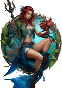 Whimsical Mermaid Companion Vinyl Car Decal Sticker – Waterproof & UV-Resistant 8"