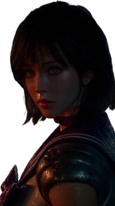 Sailor Saturn Portrait Vinyl Car Decal Sticker – Waterproof & UV-Resistant 8"