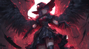 Cute Harpy Witch V2 Vinyl Car Decal Sticker – Waterproof & UV-Resistant 8"