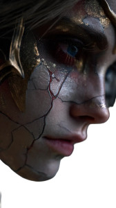 Cracked Face Vinyl Car Decal Sticker – Waterproof & UV-Resistant 8"