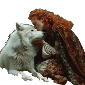 Wolf Loves Goddess Vinyl Car Decal Sticker – Waterproof & UV-Resistant 8"