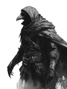 Crow-Man Cloak Vinyl Car Decal Sticker – Waterproof & UV-Resistant 8"