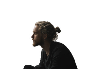 Contemplative Blond Man Vinyl Car Decal Sticker – Waterproof & UV-Resistant 8"