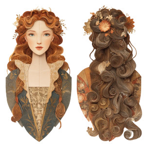 Paper Doll Hair Vinyl Car Decal Sticker – Waterproof & UV-Resistant 8"