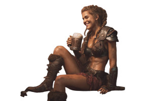 Joyful Barbarian Warrior Vinyl Car Decal Sticker – Waterproof & UV-Resistant 8"