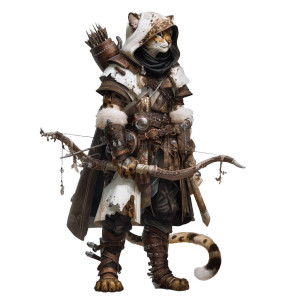 Tabaxi Ranger V3 Vinyl Car Decal Sticker – Waterproof & UV-Resistant 8"