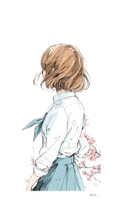 Cherry Blossom Walk Vinyl Car Decal Sticker – Waterproof & UV-Resistant 8"