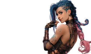 Cybernetic Jinx Vinyl Car Decal Sticker – Waterproof & UV-Resistant 8"