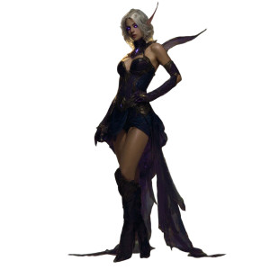 Night Elf Artwork Vinyl Car Decal Sticker – Waterproof & UV-Resistant 8"