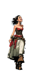 Female Pirate Adventure Vinyl Car Decal Sticker – Waterproof & UV-Resistant 8"