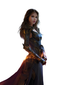 Fantasy Warrior Woman V12 Vinyl Car Decal Sticker – Waterproof & UV-Resistant 8"