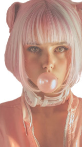 Scifi Skating Girl Vinyl Car Decal Sticker – Waterproof & UV-Resistant 8"