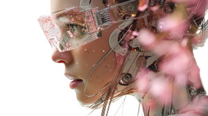 Cyberpunk Glass Wearer Vinyl Car Decal Sticker – Waterproof & UV-Resistant 8"