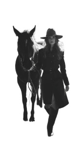 Cinematic Cowgirl Portrait Vinyl Car Decal Sticker – Waterproof & UV-Resistant 8"