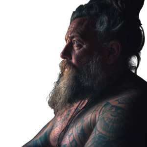 Chubby Druid Portrait Vinyl Car Decal Sticker – Waterproof & UV-Resistant 8"