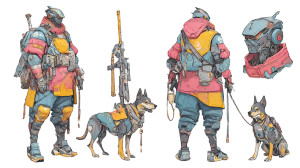 Futuristic Soldier Design Vinyl Car Decal Sticker – Waterproof & UV-Resistant 8"