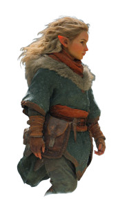 Halfling Woman Vinyl Car Decal Sticker – Waterproof & UV-Resistant 8"