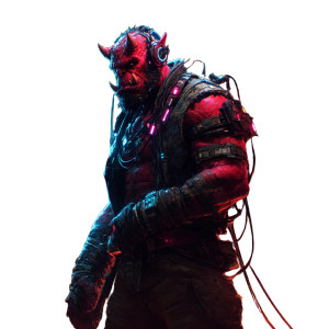 Cyberpunk Orc Vinyl Car Decal Sticker – Waterproof & UV-Resistant 8"