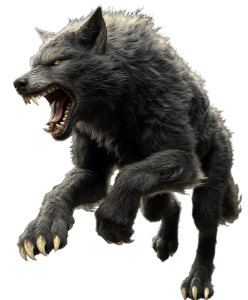 Aggressive Bipedal Werewolf Vinyl Car Decal Sticker – Waterproof & UV-Resistant 8"