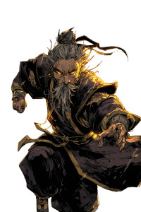 Elf Monk Warrior Vinyl Car Decal Sticker – Waterproof & UV-Resistant 8"