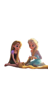 Rapunzel And Elsa Vinyl Car Decal Sticker – Waterproof & UV-Resistant 8"