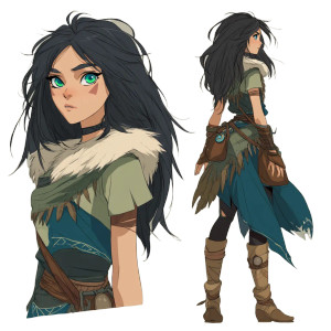 Tribal Warrior Princess Vinyl Car Decal Sticker – Waterproof & UV-Resistant 8"