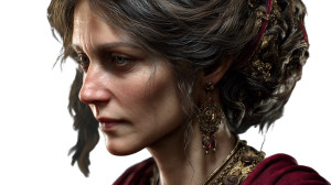 Roman Woman Portrait Vinyl Car Decal Sticker – Waterproof & UV-Resistant 8"