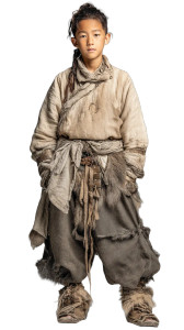 Ancient Yanhuang Boy Vinyl Car Decal Sticker – Waterproof & UV-Resistant 8"