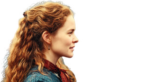 Victorian Ginger Woman Vinyl Car Decal Sticker – Waterproof & UV-Resistant 8"